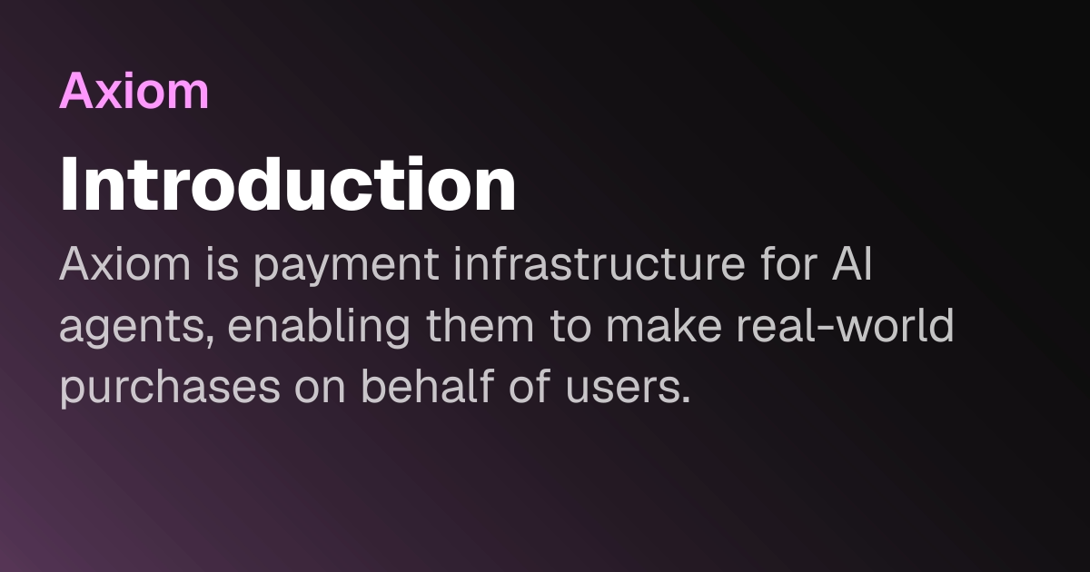 Introduction | Axiom Docs